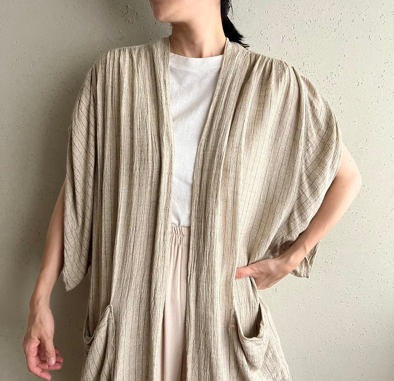 90s Striped Robe Made in USA