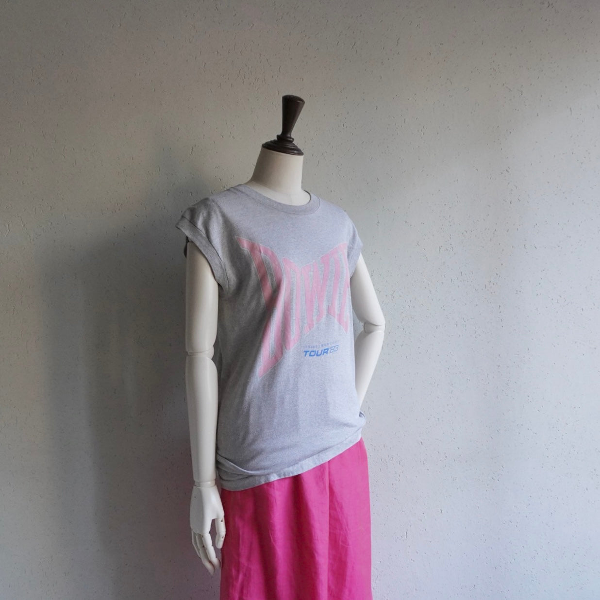 80s "David Bowie 83s Tour “ Printed Sleeveless T-shirt Made in USA