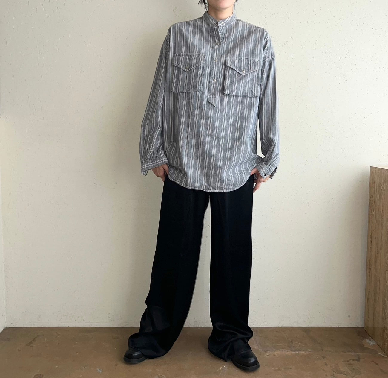 90s Striped Pullover Shirt