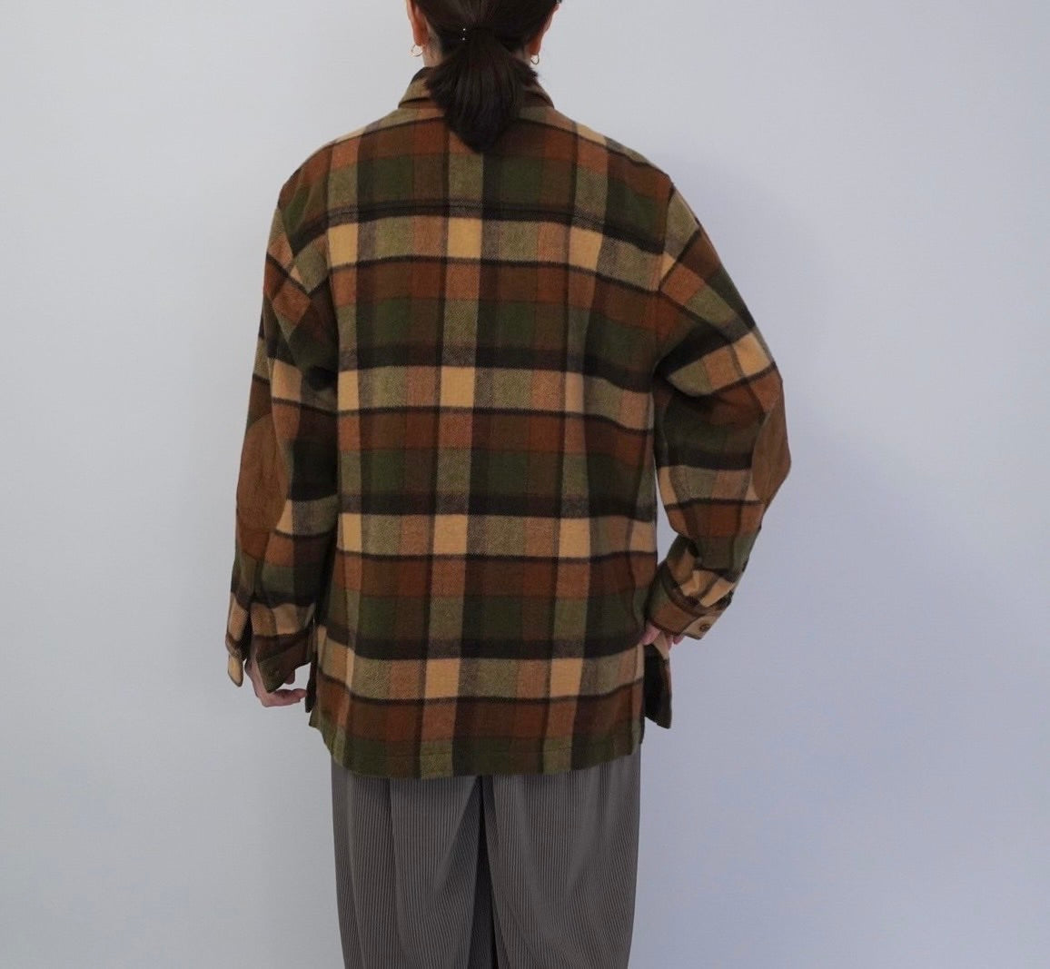 90s Zip Plaid Shirt, Jacket