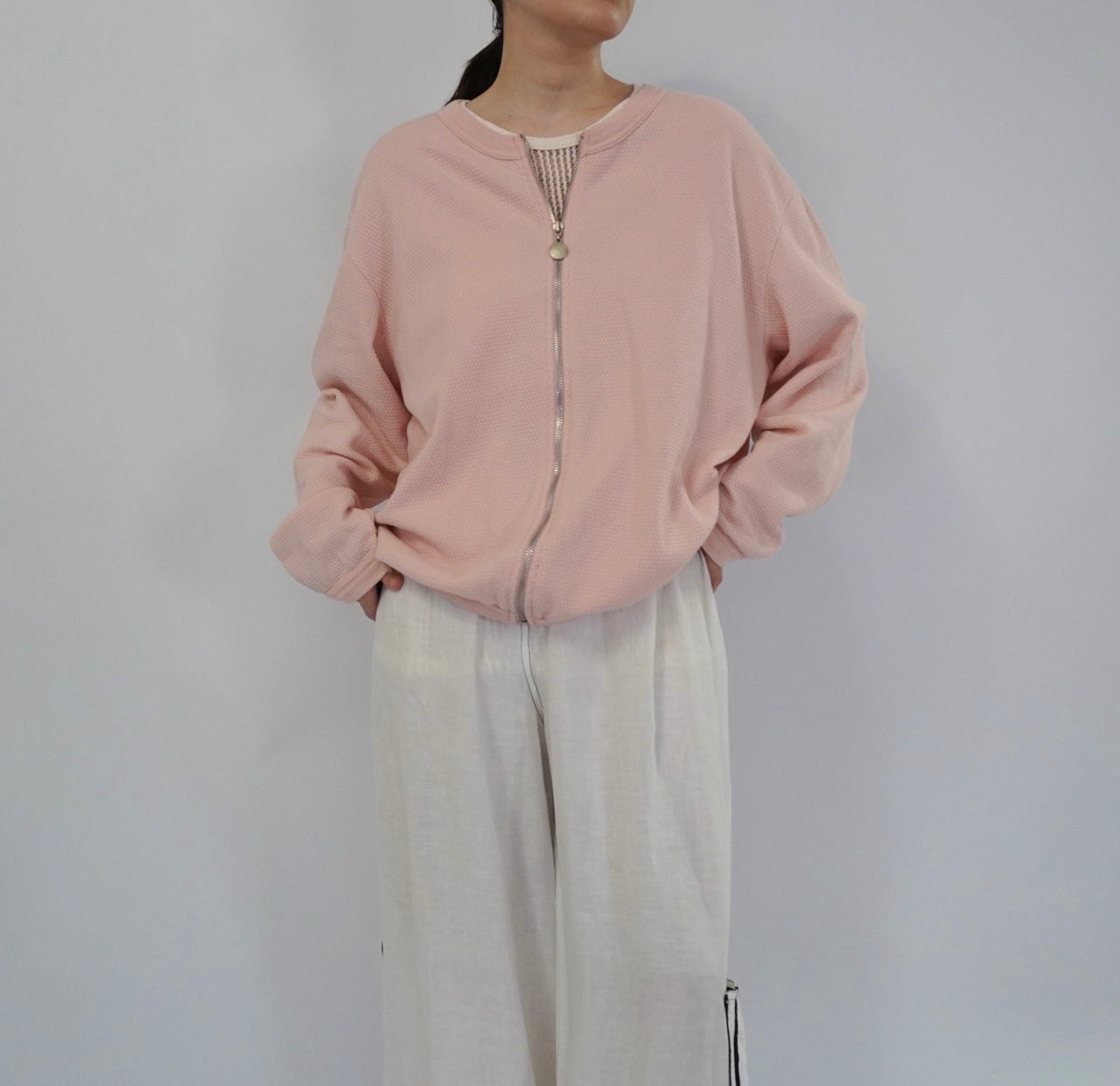 90s Zipped Sweater Made in USA