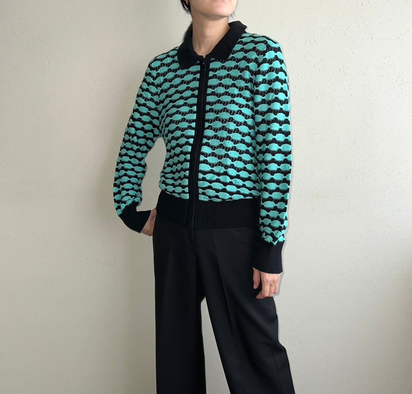 90s Zip Knit Top