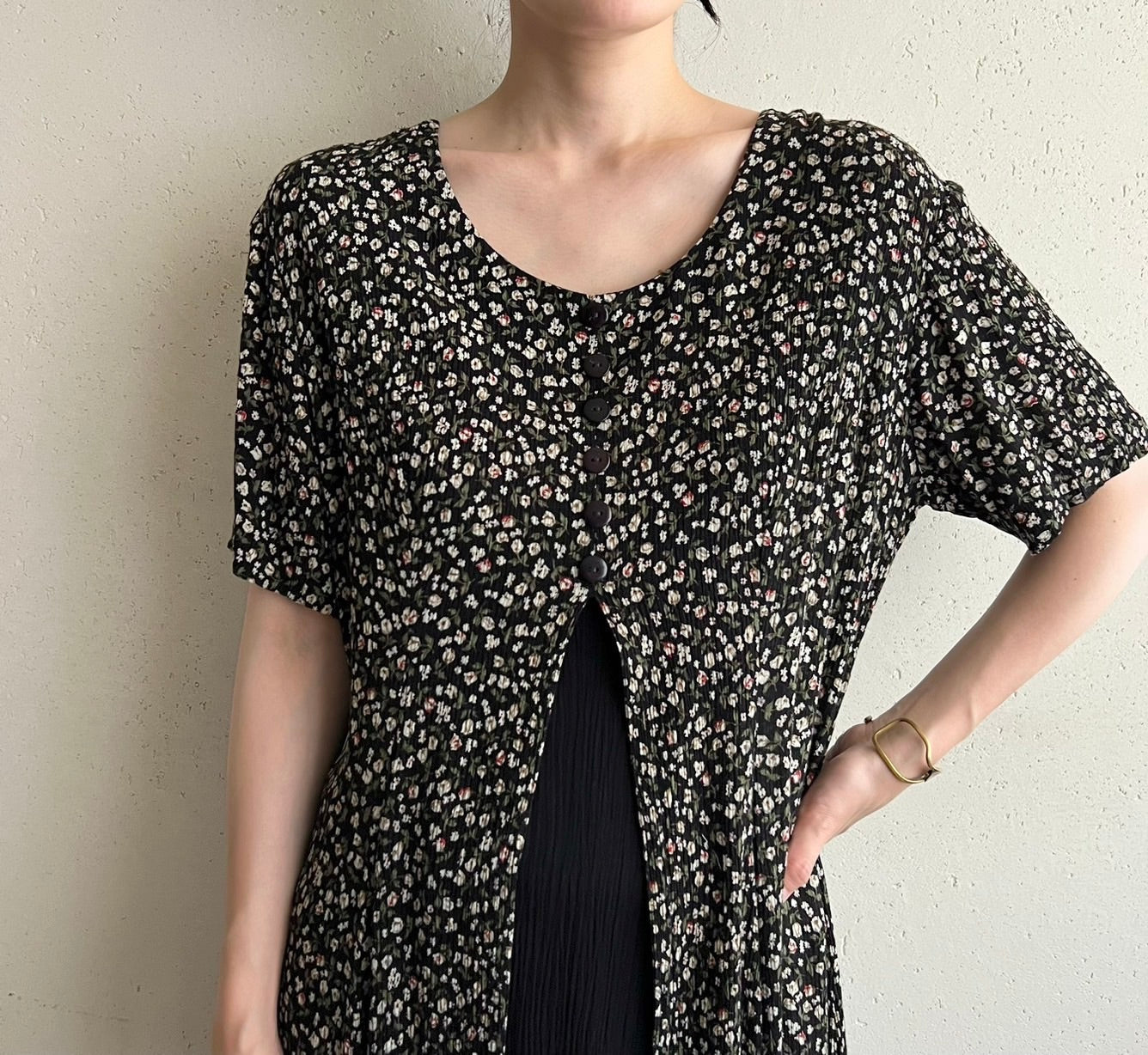 90s Printed Rayon Dress