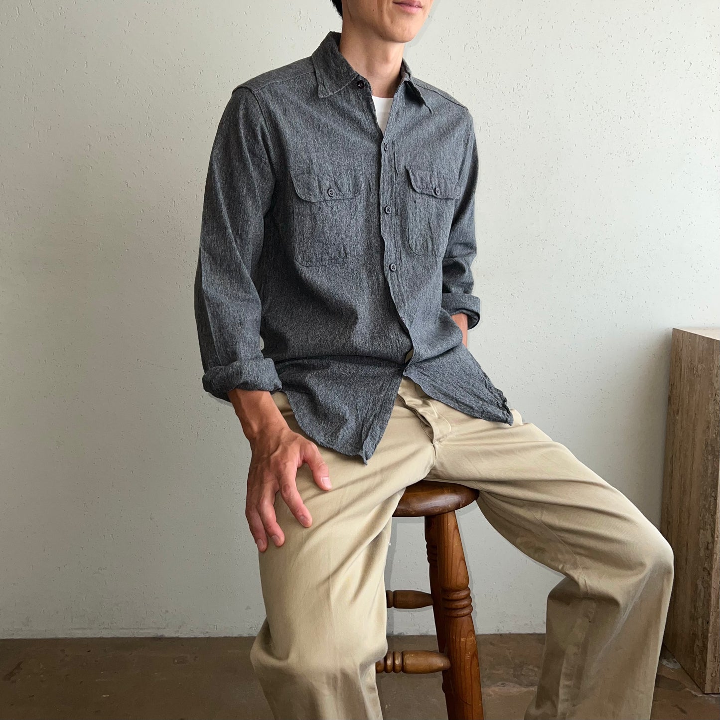 60s BIG MAC Penneys Black Chambray Shirt