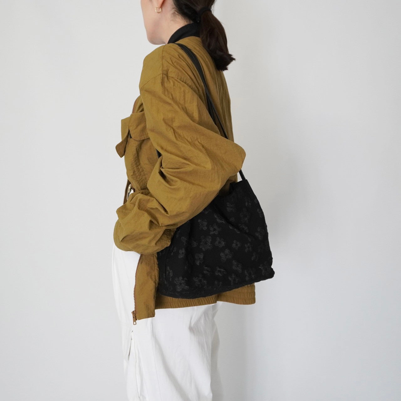Black Flower Design Bag