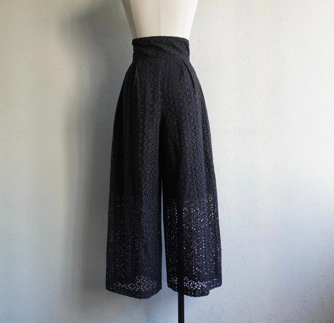 60s Cutwork Lace High Waisted Wide Pants