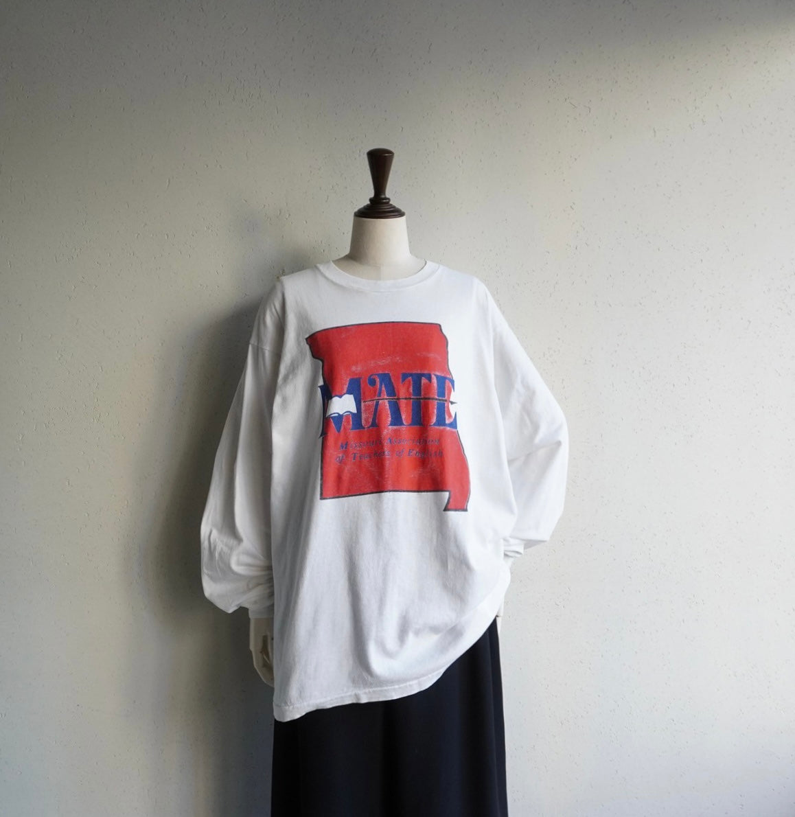 90s Printed Long T-shirt Made in USA
