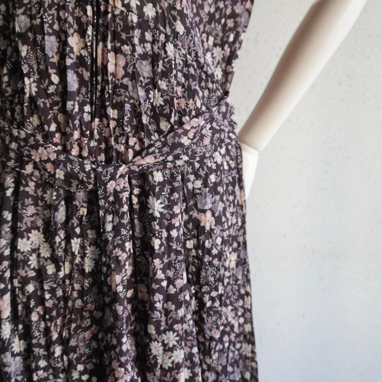 80s Printed Maxi Dress Made in USA