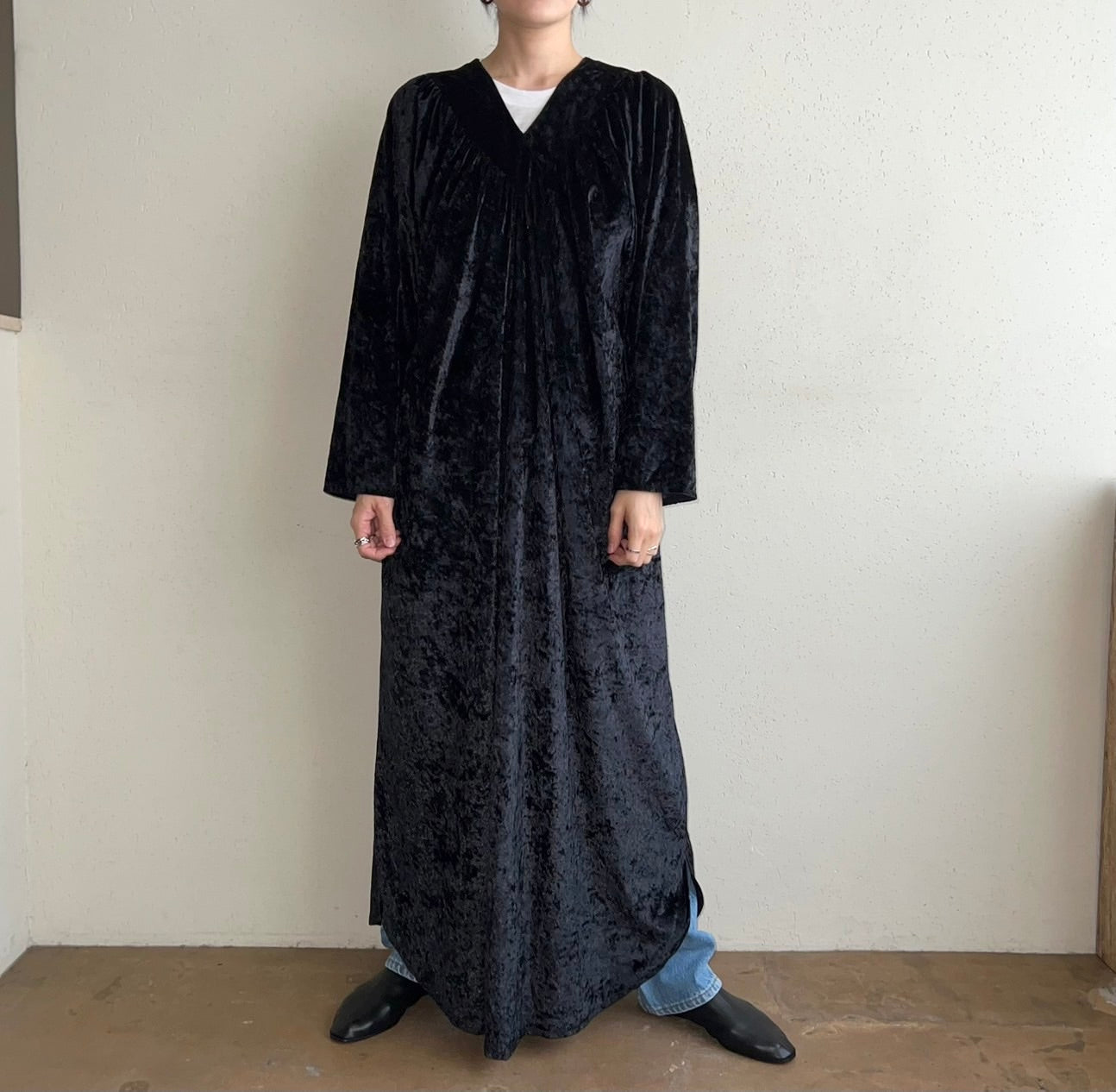90s EURO Velour Dress
