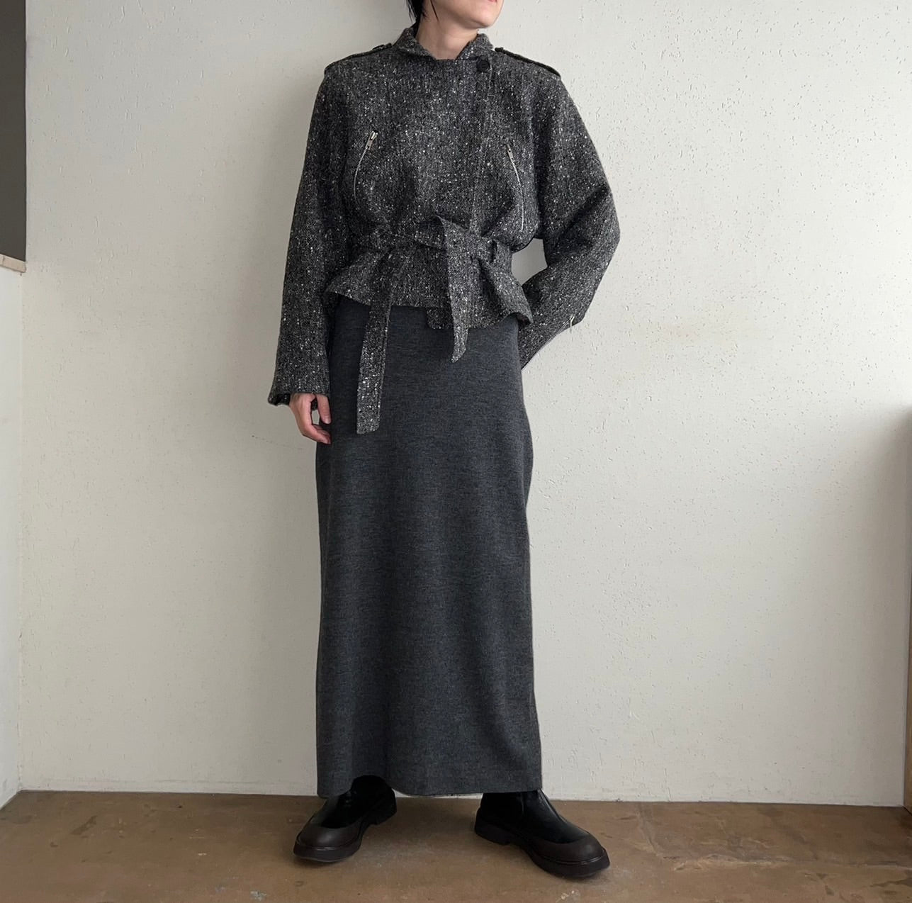 80s "AGAPI PARIS" Tweed Jacket Made in France