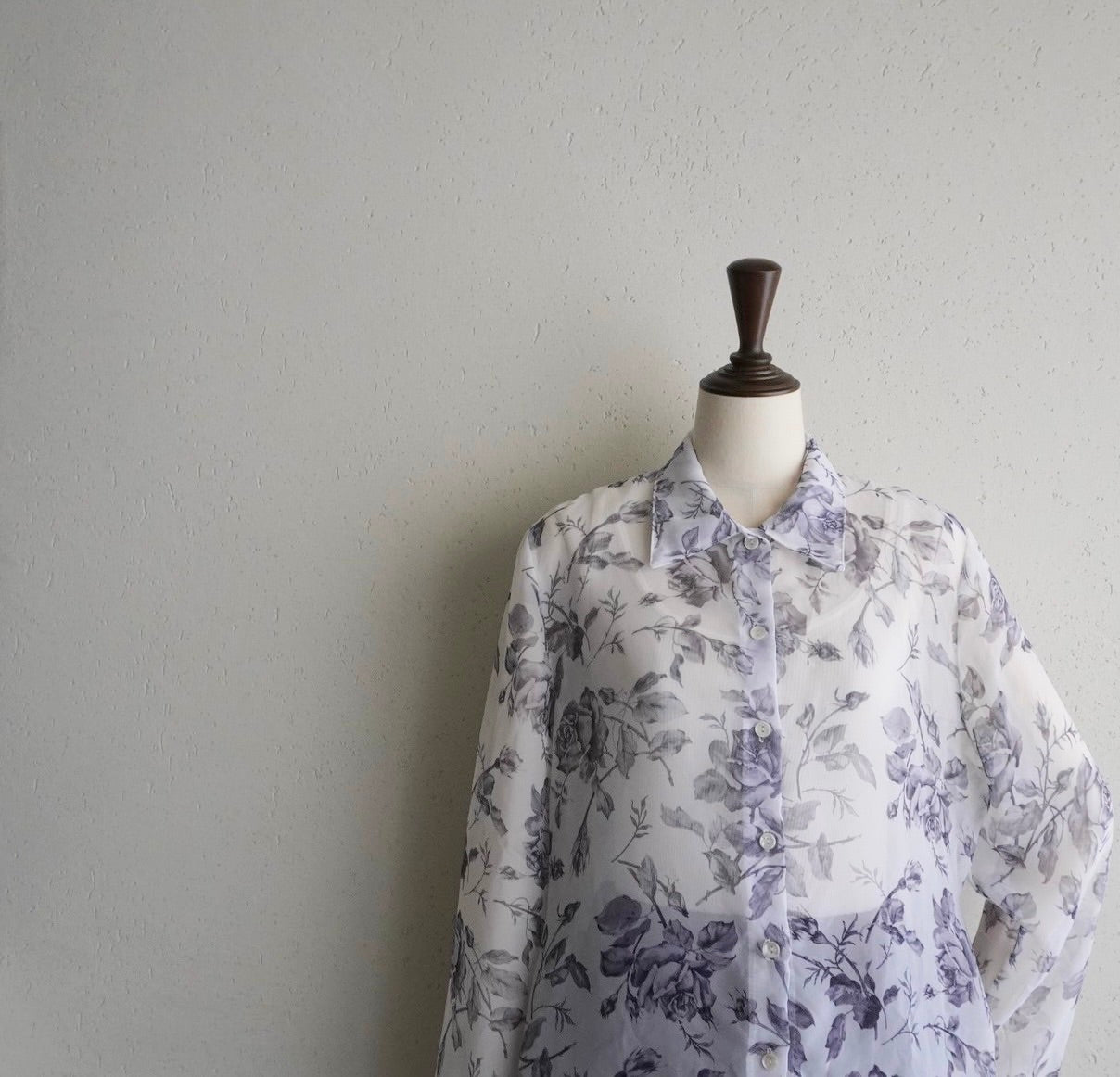 90s Sheer Printed Shirt