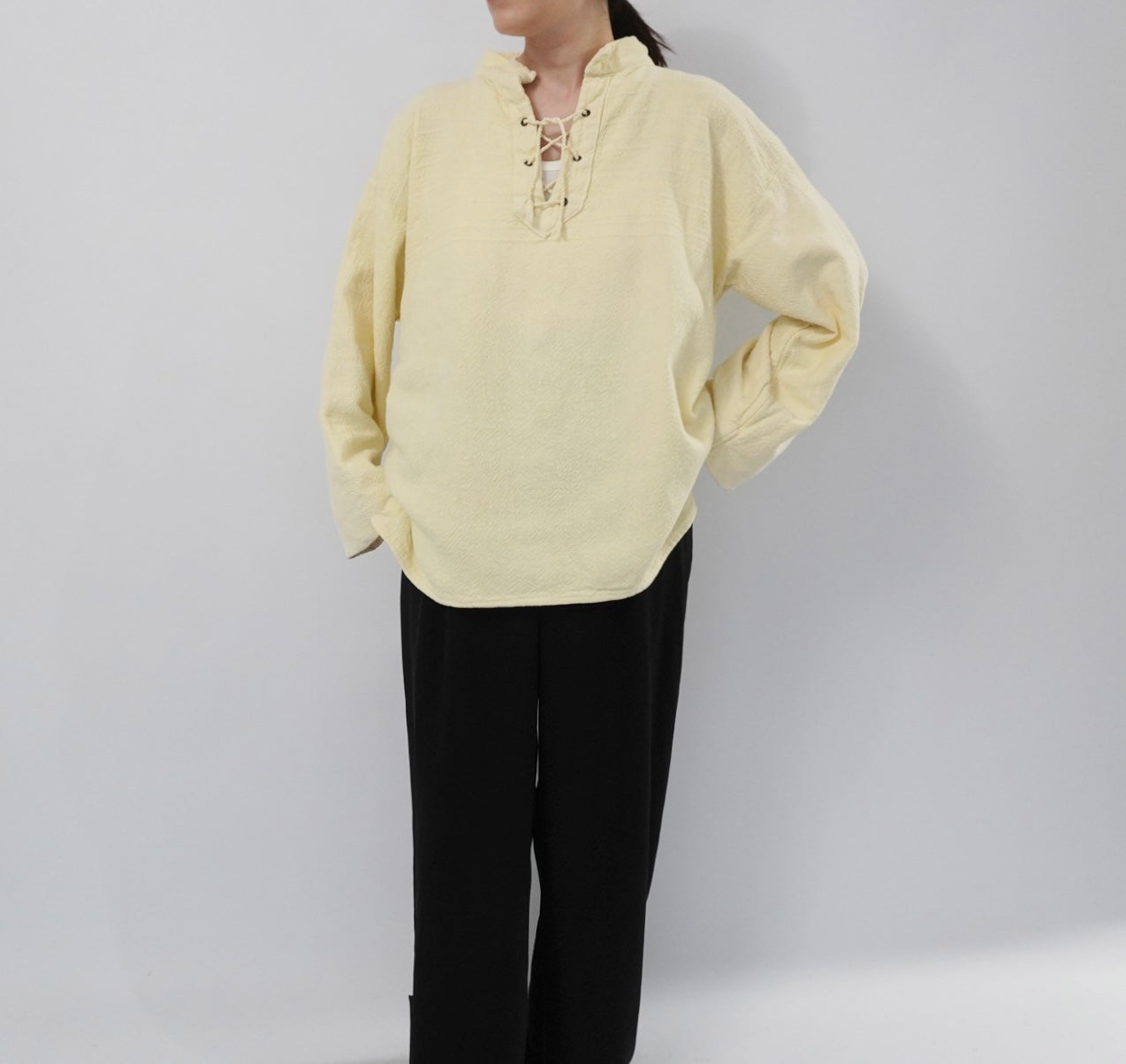 80s Lace up Top
