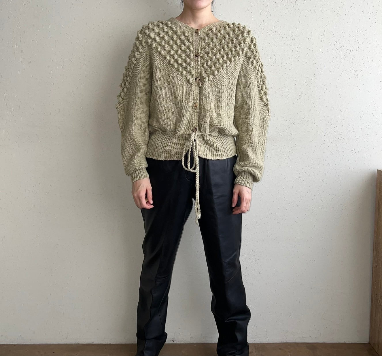 90s EURO Linen Knit Cardigan