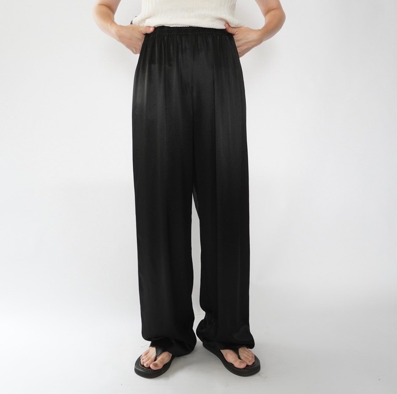 90s Black Shiny Pants