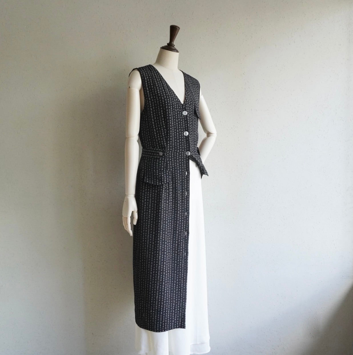 90s Sleeveless Printed Dress Made in Canada