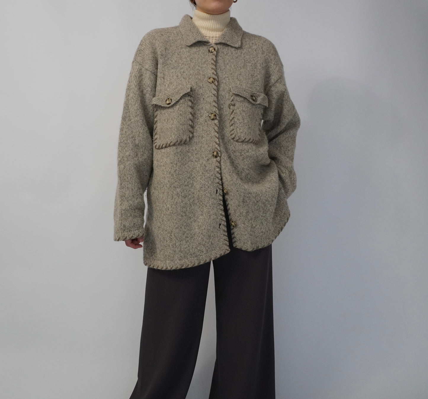 90s "EDDIE BAUER" Knit Cardigan