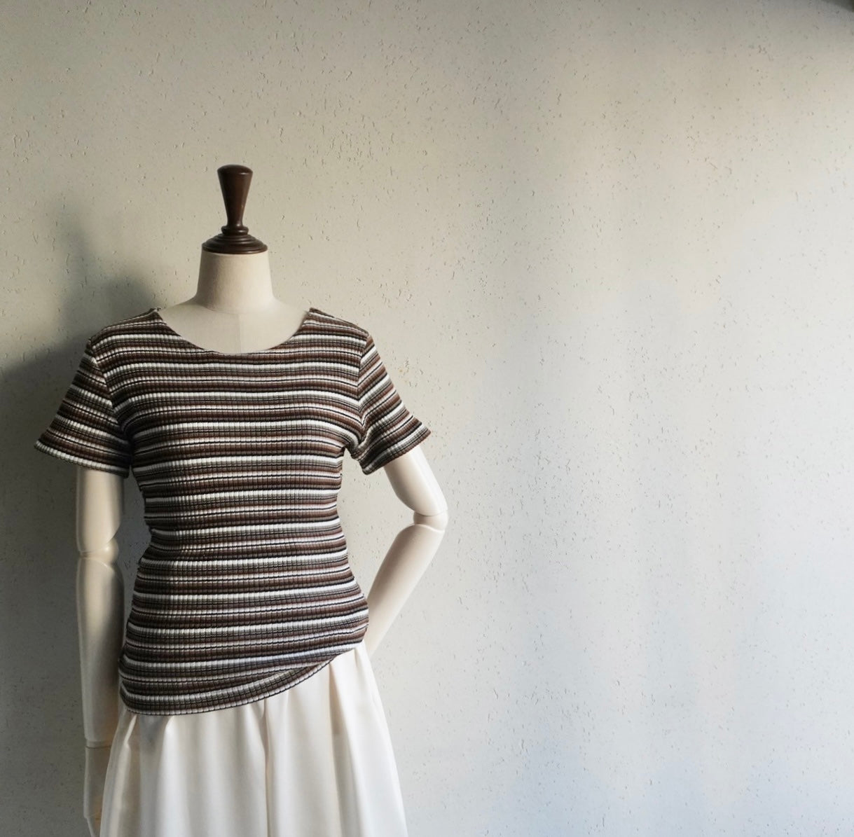90s Brown Striped Top