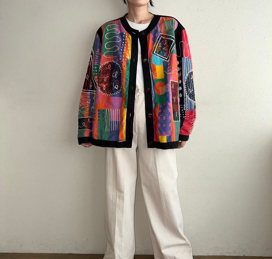 80s Cotton Design Jacket Made in USA