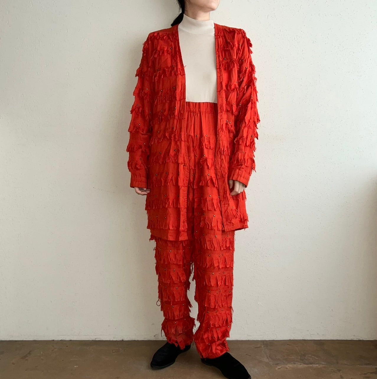 80s Rayon Fringe Pants