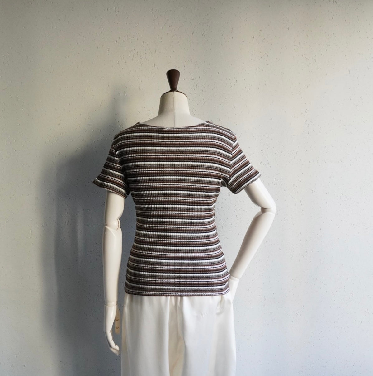 90s Brown Striped Top