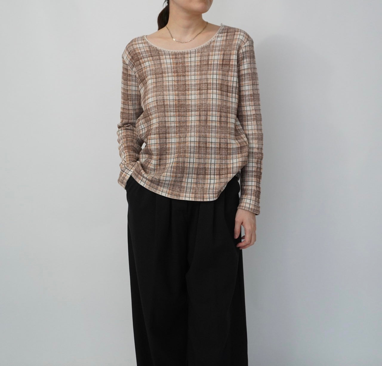 90s Plaid Top Made in USA