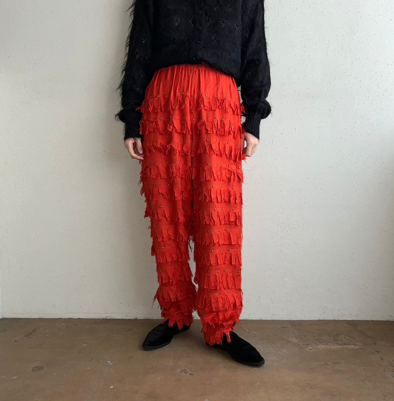 80s Rayon Fringe Pants
