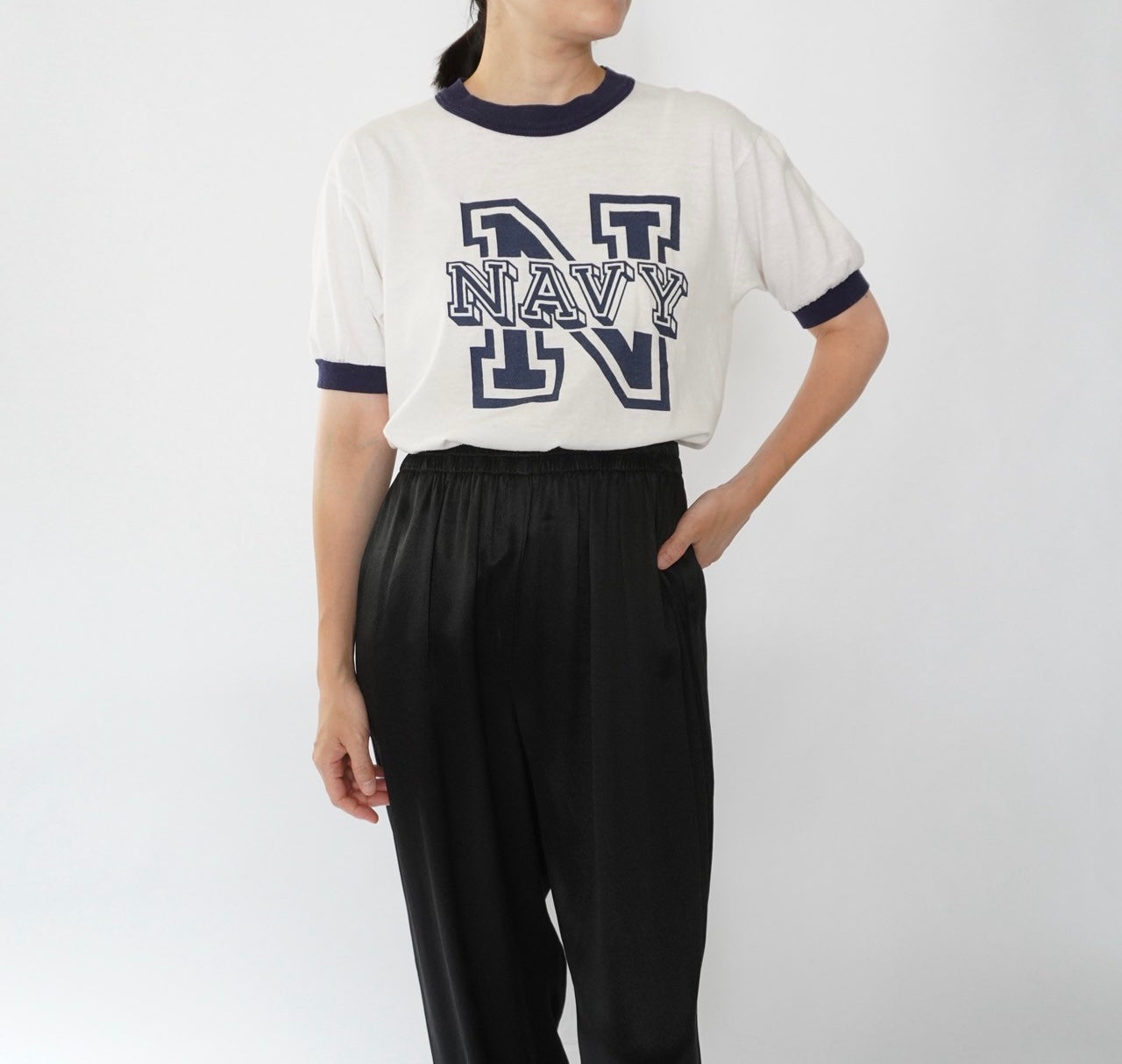 90s Printed Ringer T-shirt Made in USA