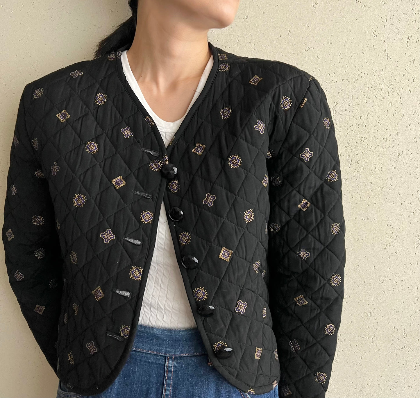 80s Quilted Light Jacket Made in USA