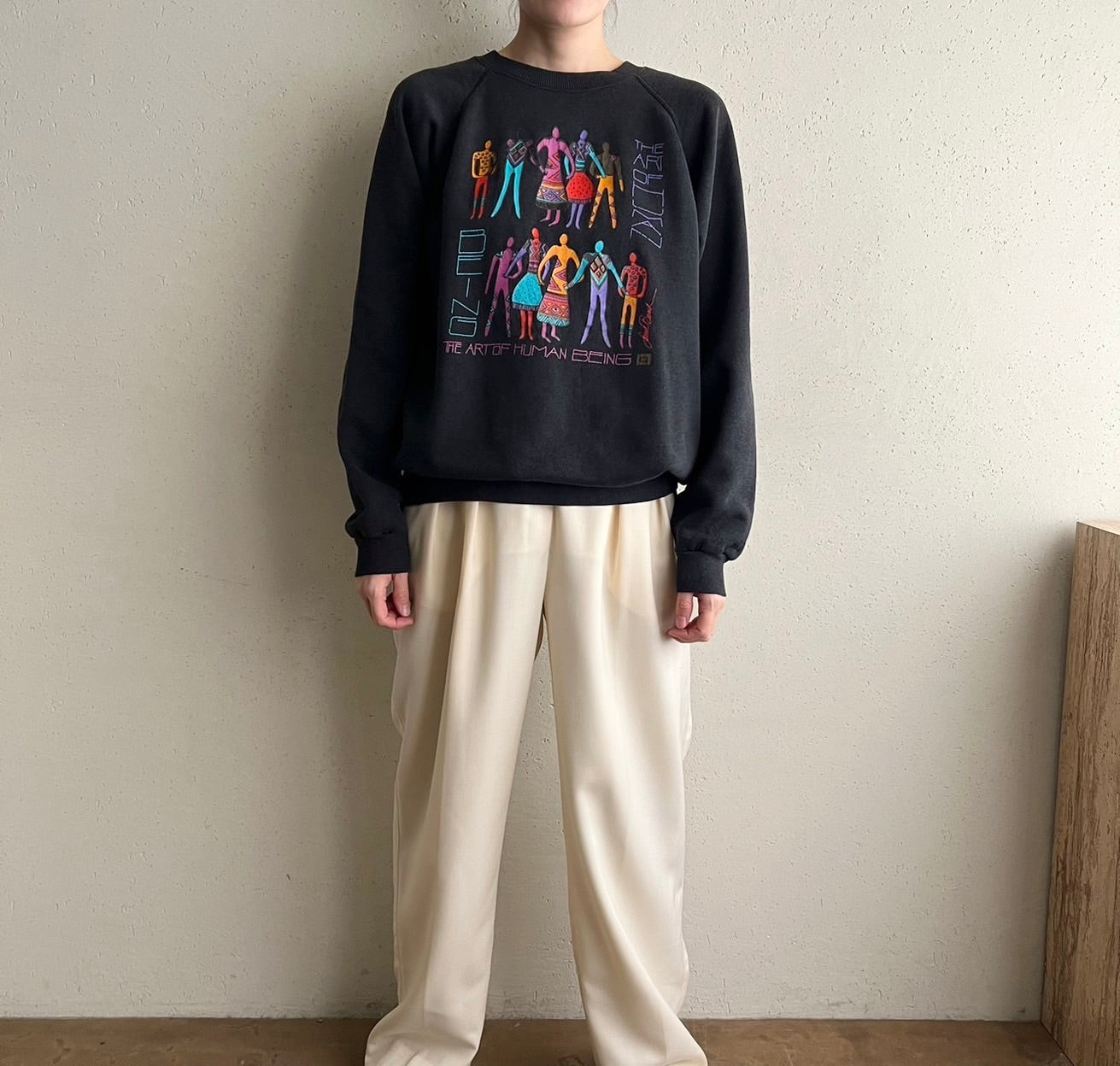 80s Printed Sweater Made in USA