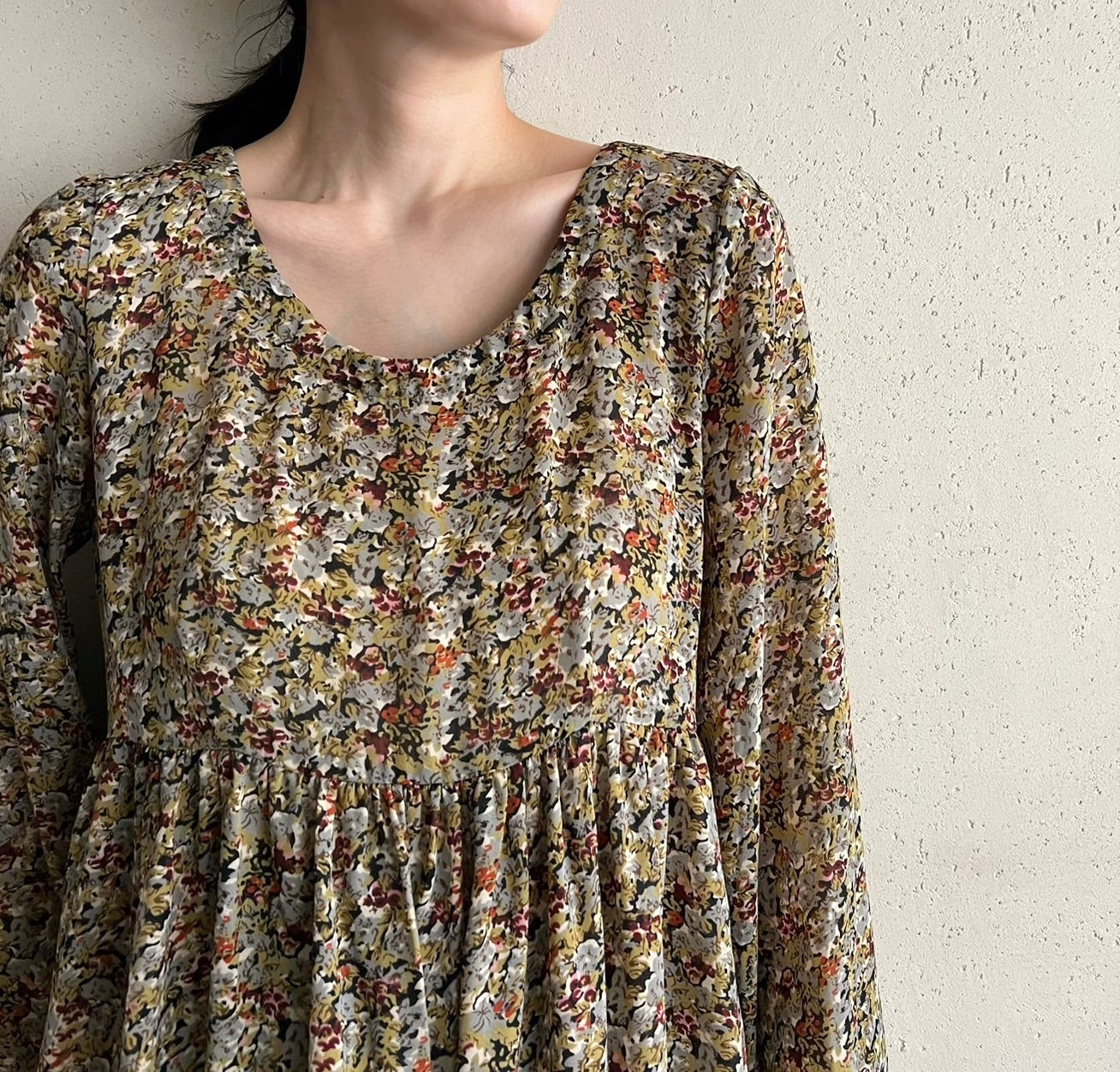 80s Printed Dress Made in New Zealand