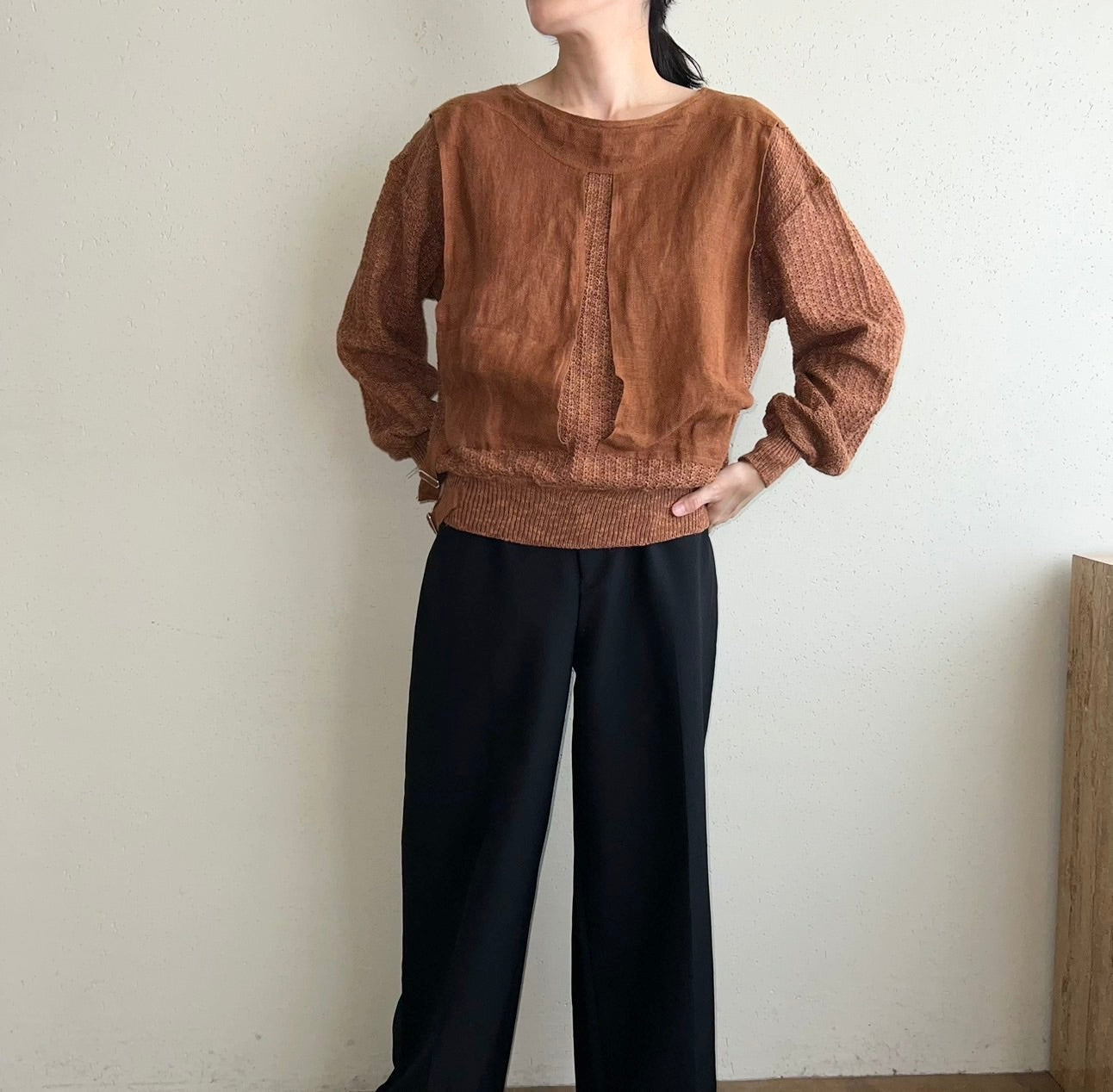 80s EURO Design Knit Top