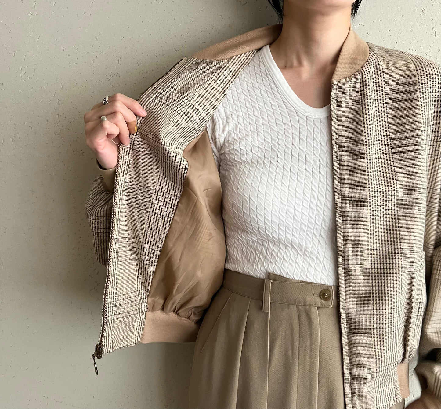 90s Plaid Light Jacket