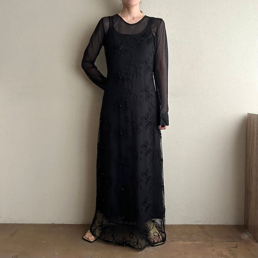 90s Lace Design Dress