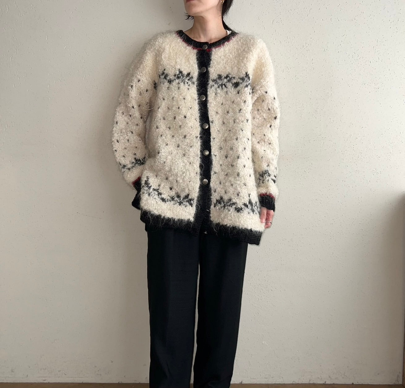 90s Mohair Hand Knit Cardigan