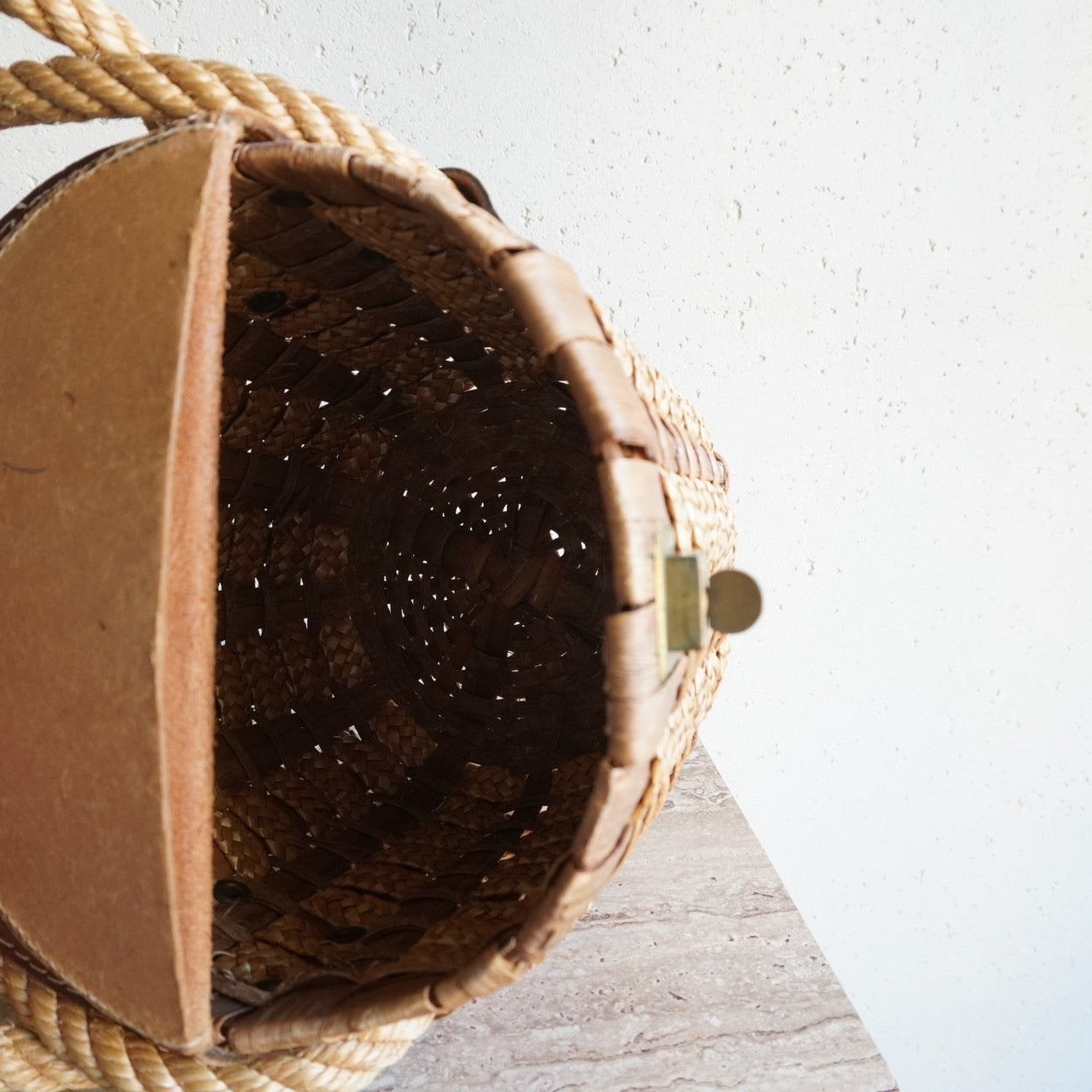 50s,60s Straw Basket Bag