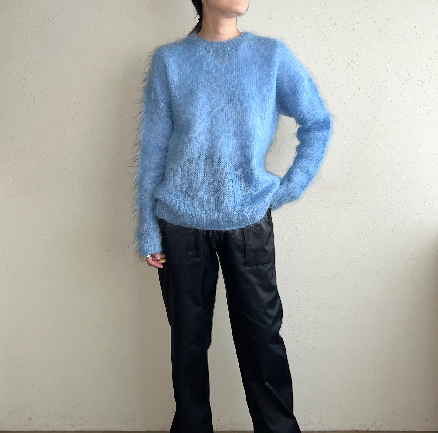 80s Light Blue Knit