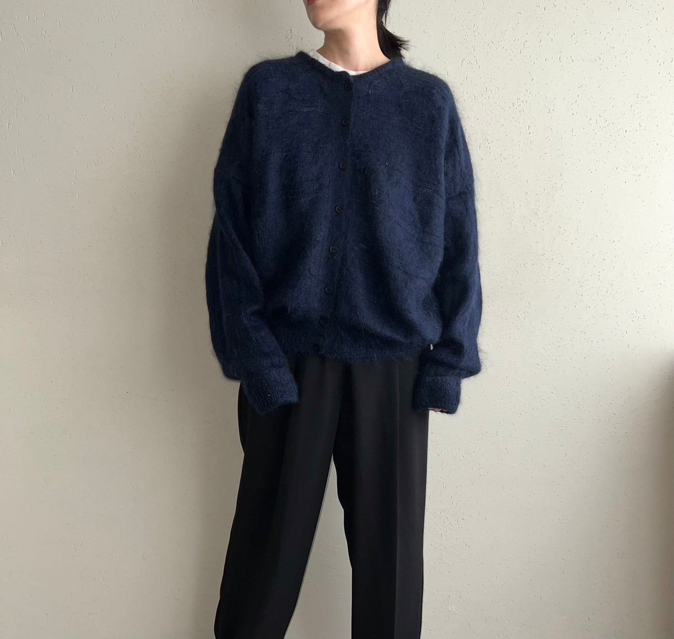 90s Navy Knit Cardigan