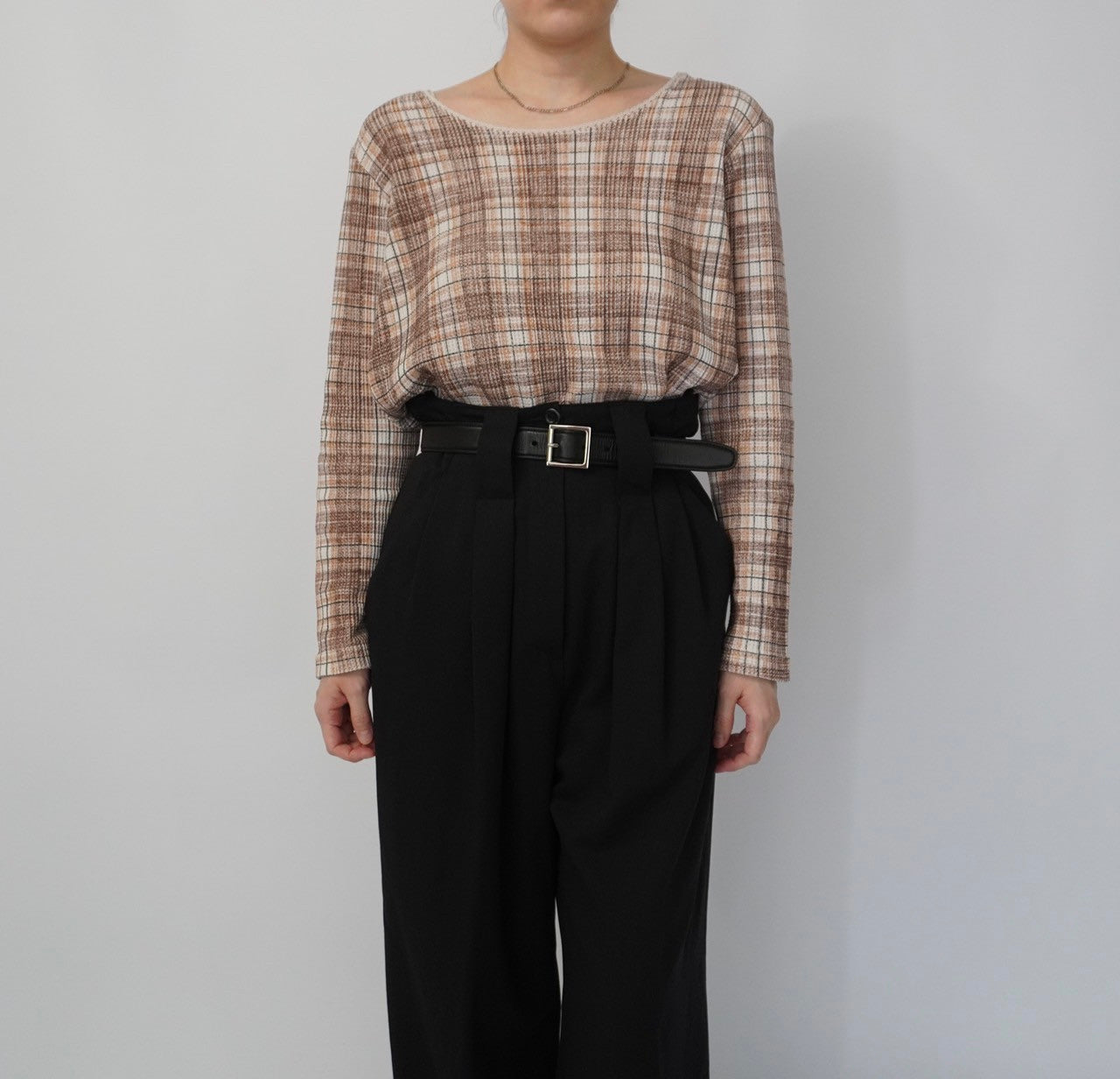 90s Plaid Top Made in USA