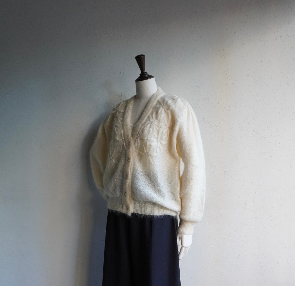 90s Design Mohair Knit Cardigan Made in Italy
