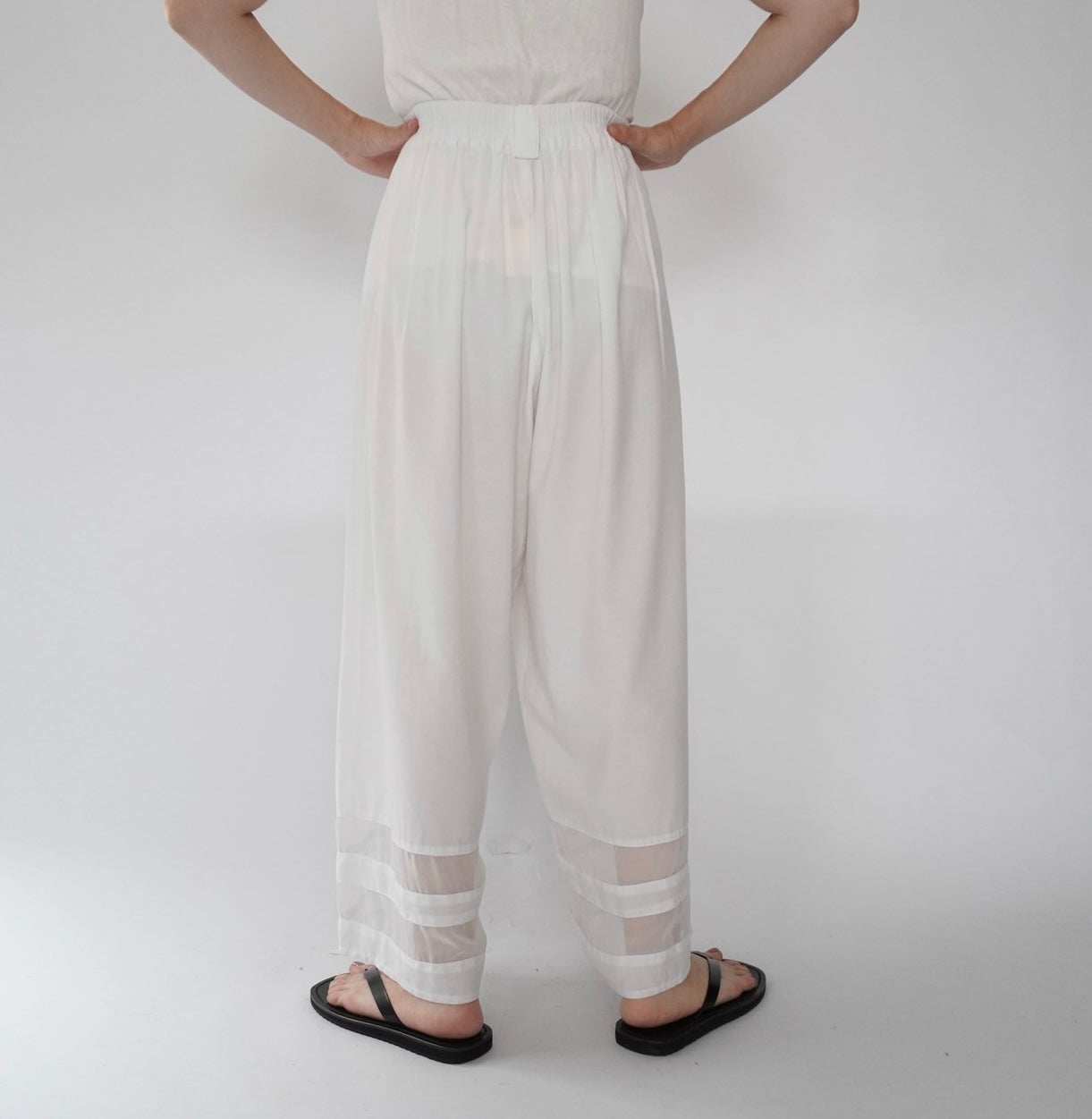 90s Design Wide Pants Made in France
