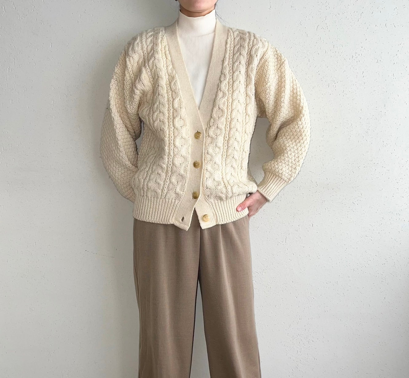 90s Wool Knit Cardigan Made in United Kingdom