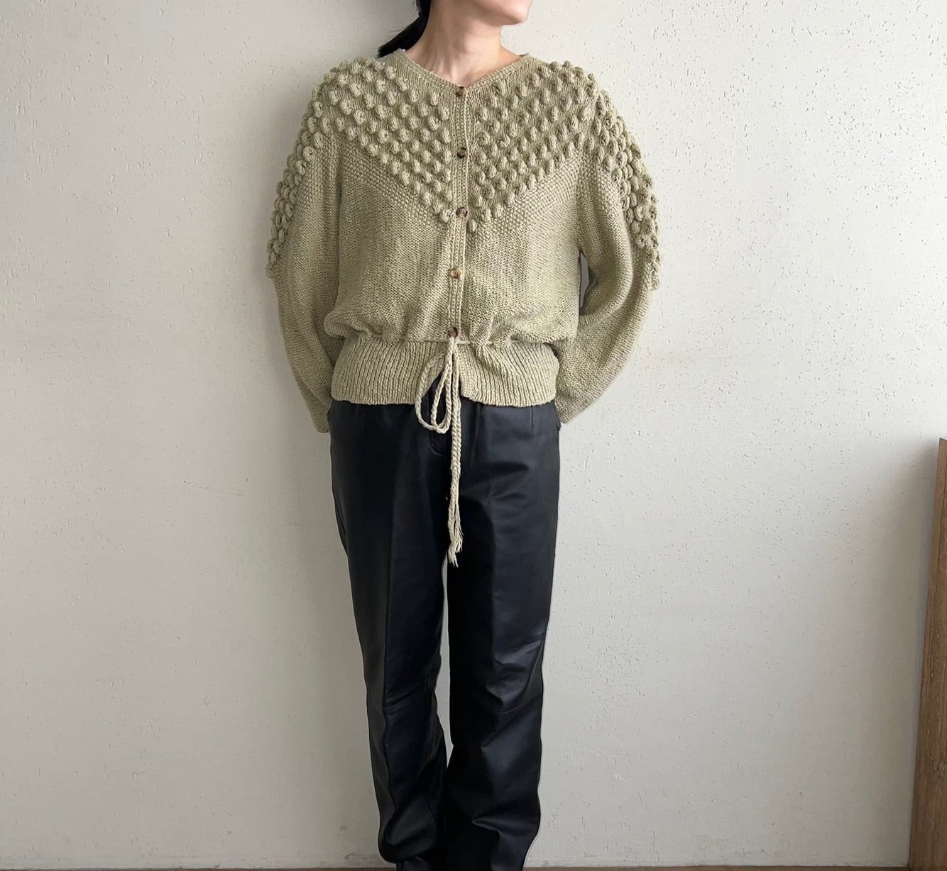 90s EURO Linen Knit Cardigan