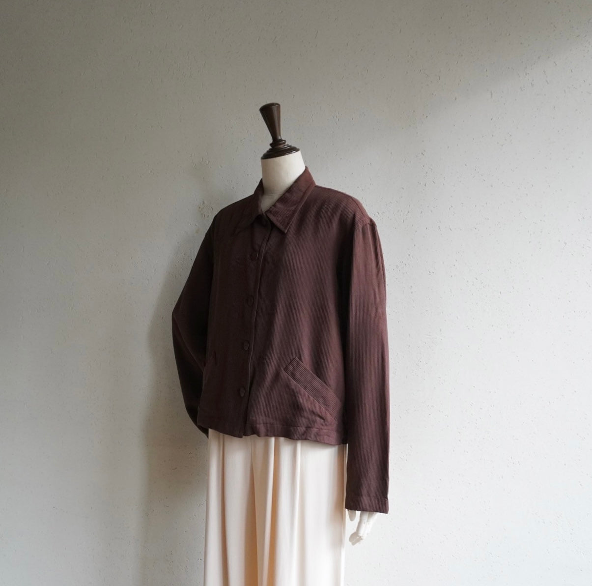 90s Silk Brown Shirt