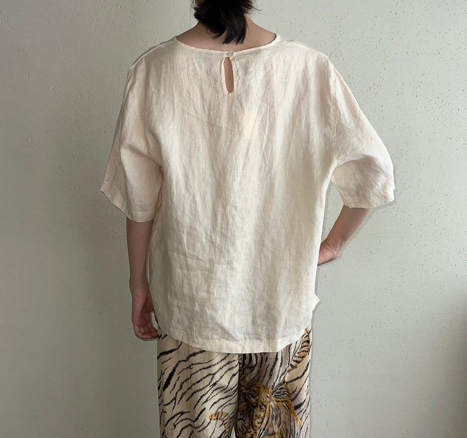 90s "Abercrombie&Fitch" Linen Top