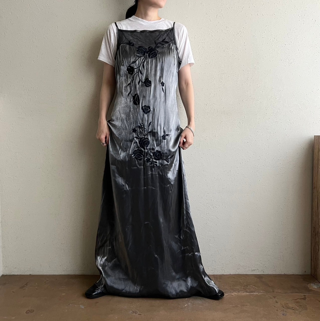 90s Shiny Maxi Dress Made in Canada