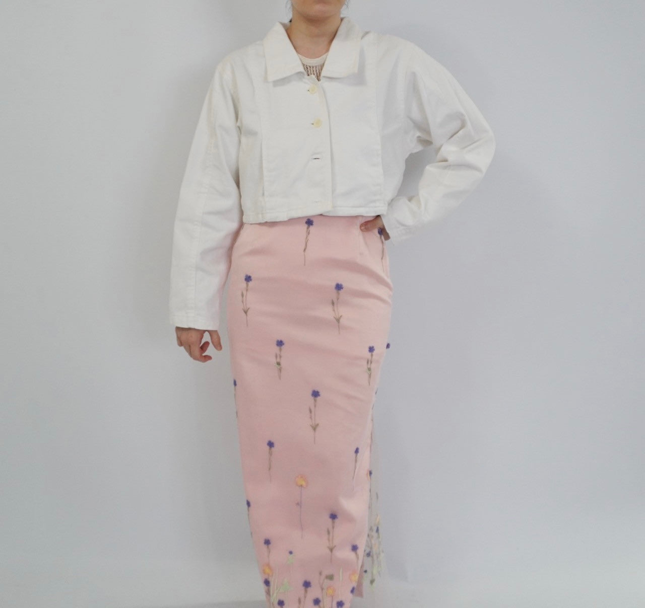 90s White Cotton Jacket