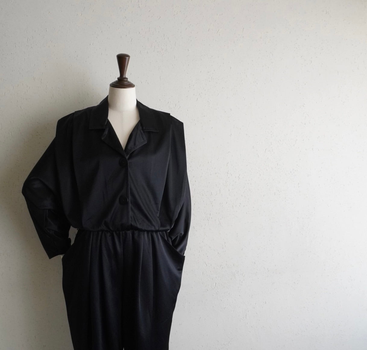 80s Black Jump Suit