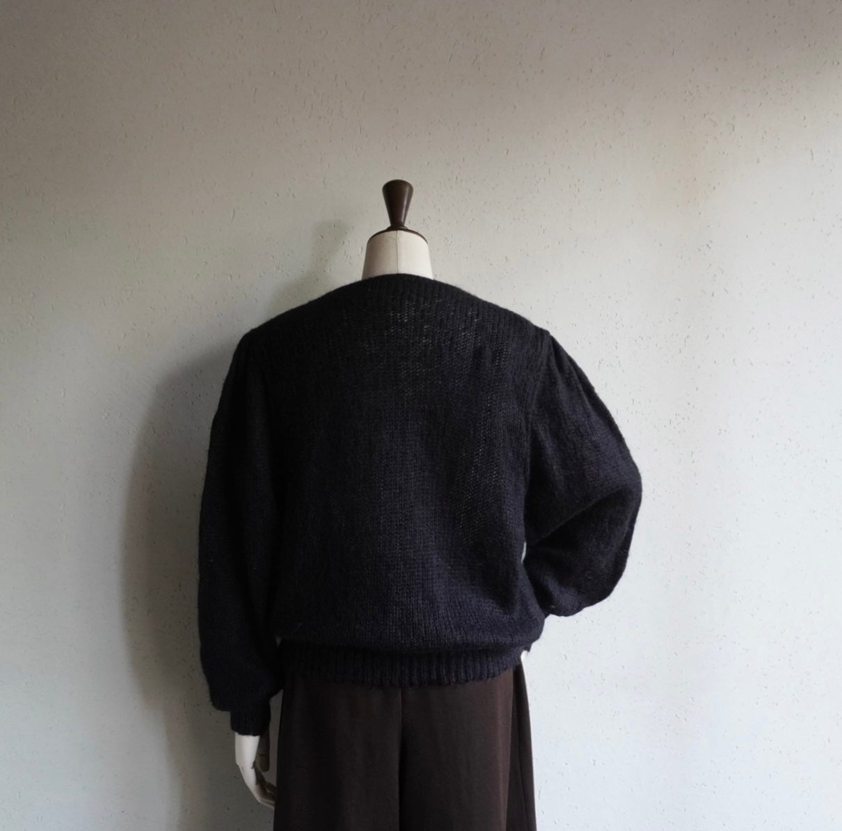 80s EURO Black Mohair Cardigan