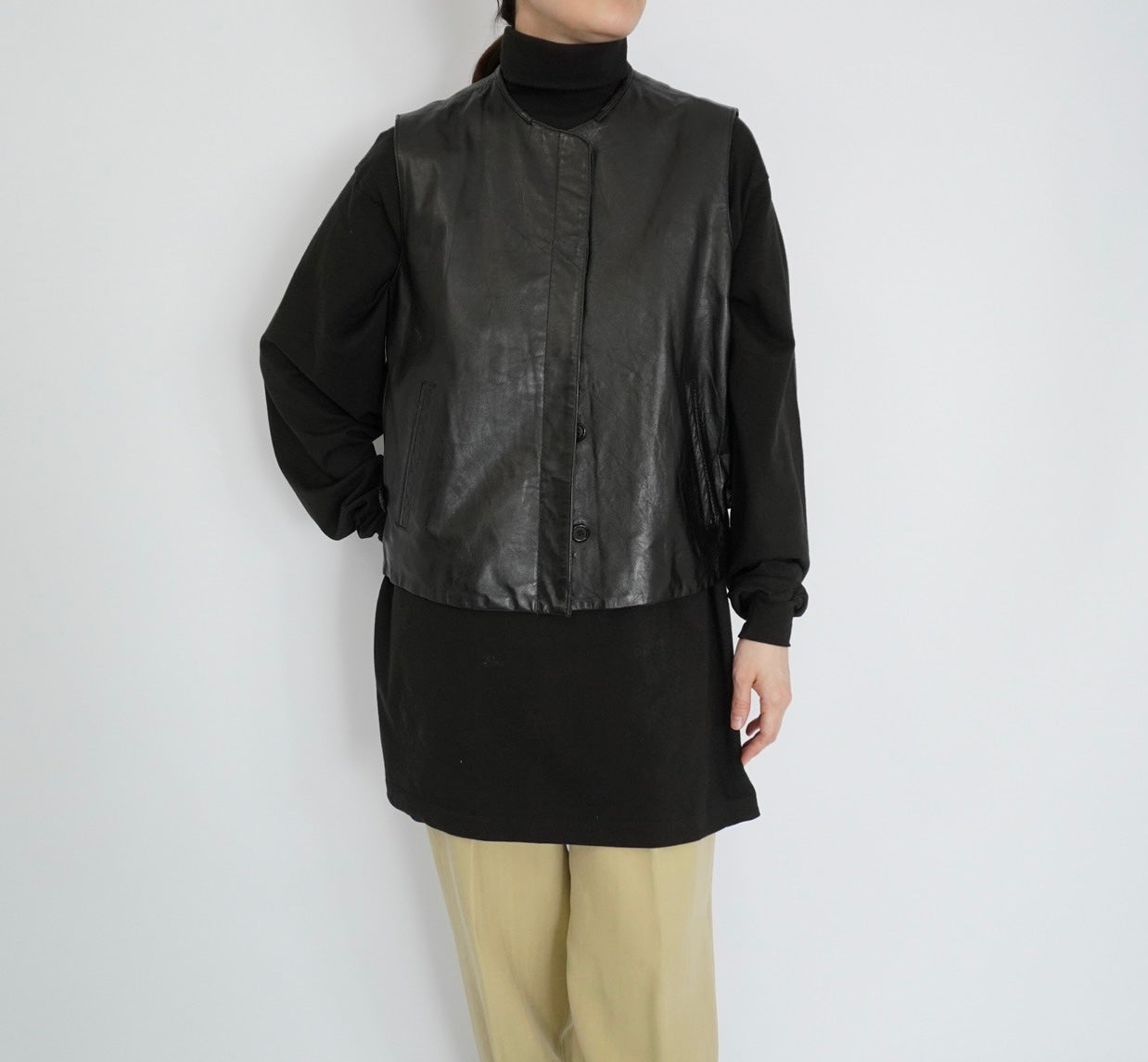 90s "harve benard" Leather Vest