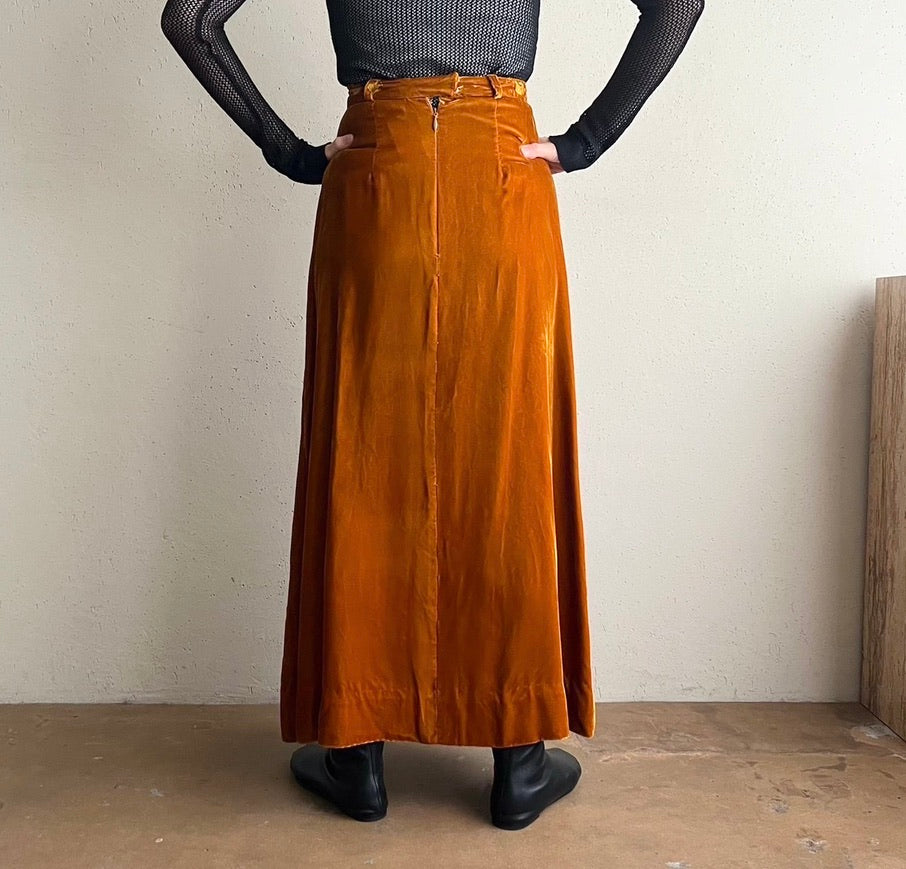 70s Velour Skirt